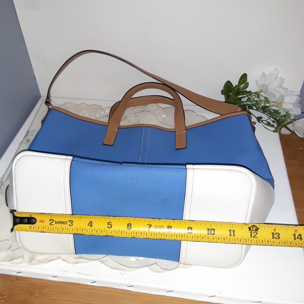 Coach Blue and White Hobo Bag - Picture 12 of 14